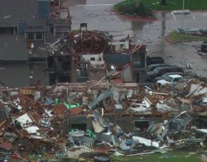 La zona de Garland en Texas ha sido una de las más afectadas por los tornados de los últimos días (TWITTER)
