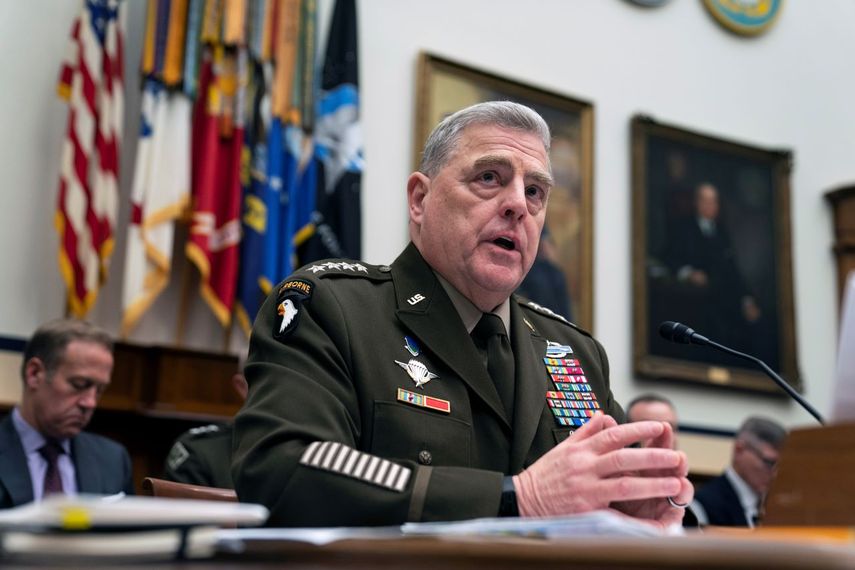 El jefe del Estado Mayor Conjunto de Estados Unidos, el general Mark Milley, habla durante una audiencia de la Comisión de Servicios Armados de la Cámara de Representantes el martes 5 de abril de 2022, en Washington, D.C.