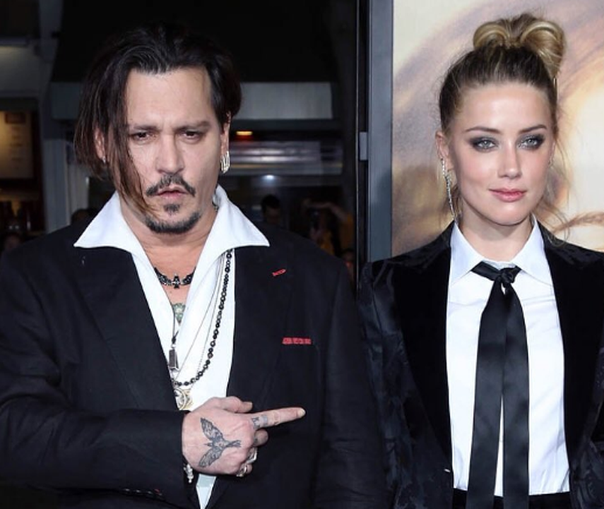 El actor Johnny Depp junto a Amber Heard. (INSTAGRAM)