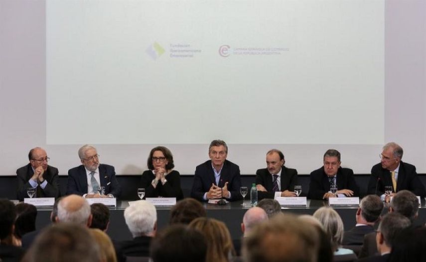 Organizado por la Fundación Iberoamericana Empresarial y la Cámara Española de Comercio de la República Argentina, el encuentro fue inaugurado este lunes por el presidente Mauricio Macri. (EFE)