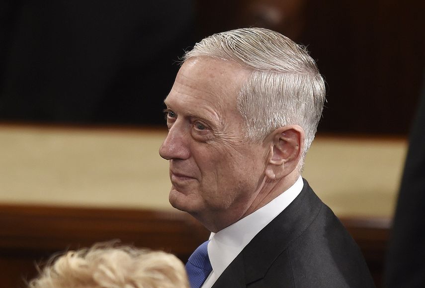 El secretario de Defensa de EEUU,&nbsp;James&nbsp;Mattis, es visto en una sesión conjunta del Congreso en Washington, el martes 28 de febrero de 2017.&nbsp;