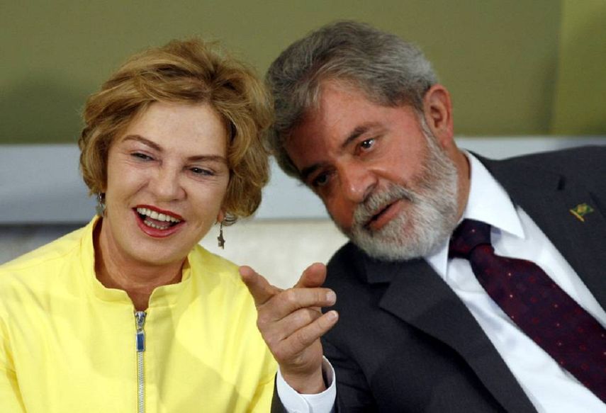 Marisa Leticia Rocco, junto a su esposo, el expresidente Lula Da Silva.