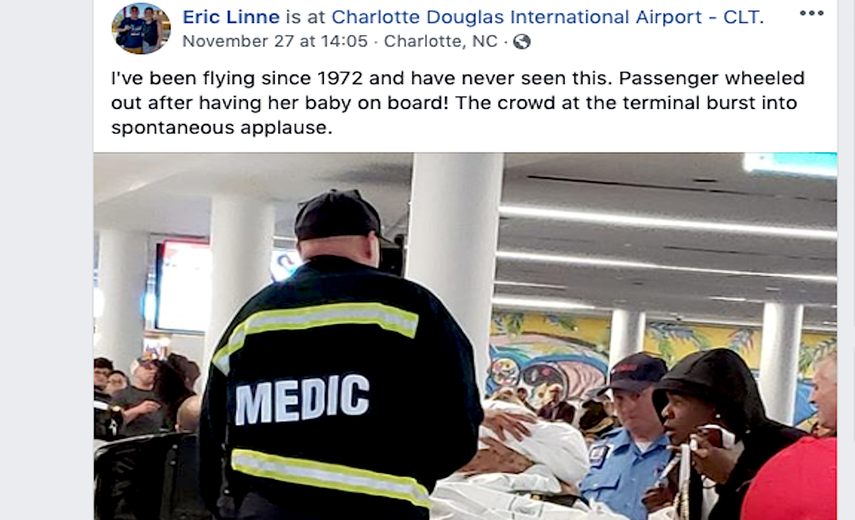 Publicaci&oacute;n en Facebook de&nbsp;Eric Linne sobre lo ocurrido en el aeropuerto.&nbsp;