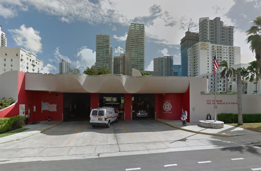 Estación de Bomberos en la ciudad de Miami.