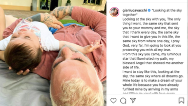 Gianluca Vacchi y su hija.