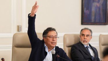 El gobernante de Colombia, Gustavo Petro y su jefe de gabinete Armando Benedetti.