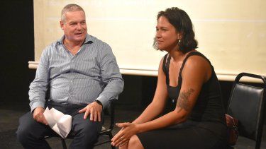 El periodista Luis de la Paz y la realizadora Attys Luna Vega Valdés