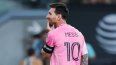 El argentino Lionel Messi, del Inter Miami, hace un gesto durante un partido de su club ante el León, el 12 de agosto de 2026.