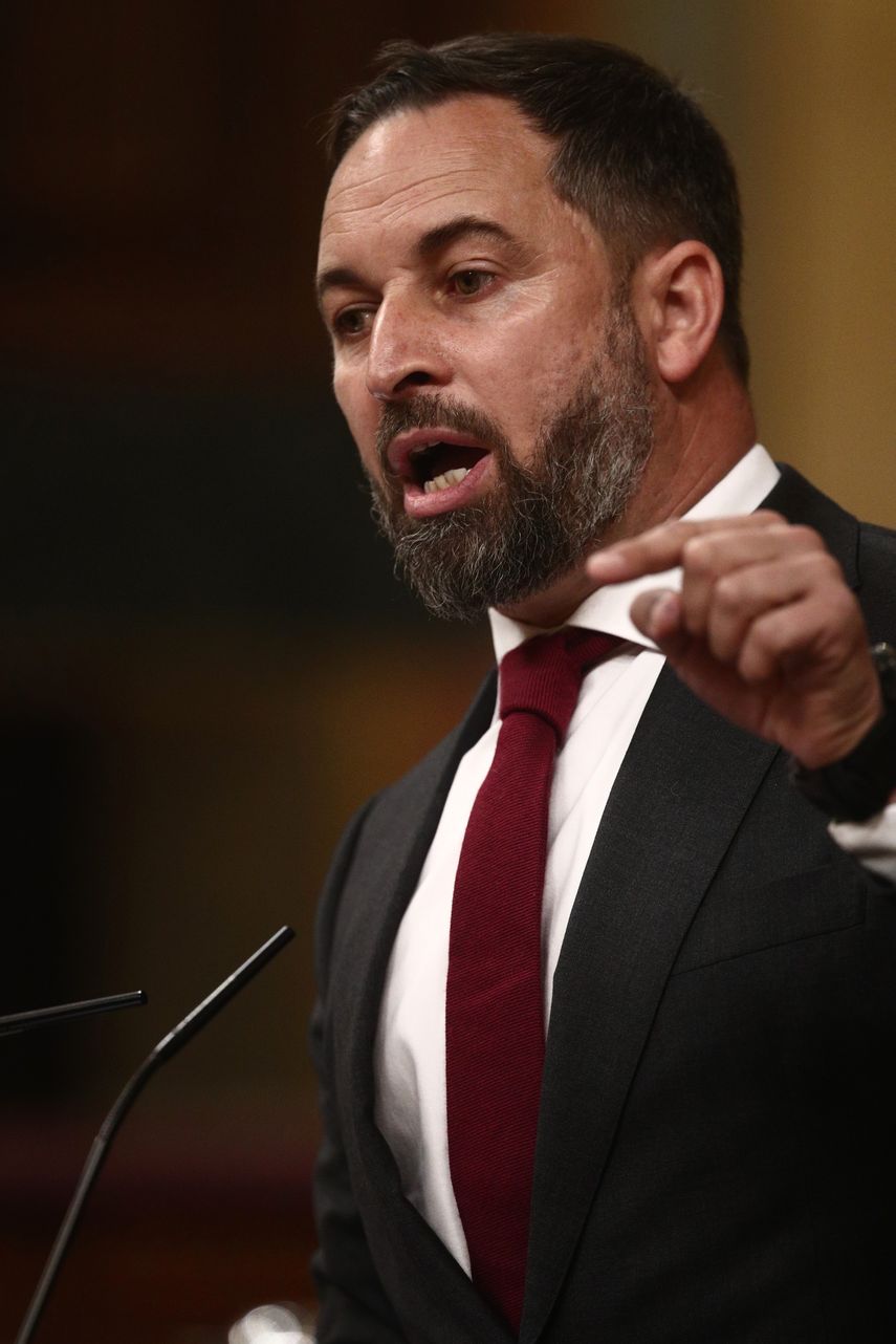 Diputado del Congreso español líder de Vox, Santiago Abascal