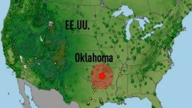 El epicentro se situó a 14 kilómetros al noroeste de la localidad de Pawnee (Oklahoma) a una profundidad de 6,6 kilómetros