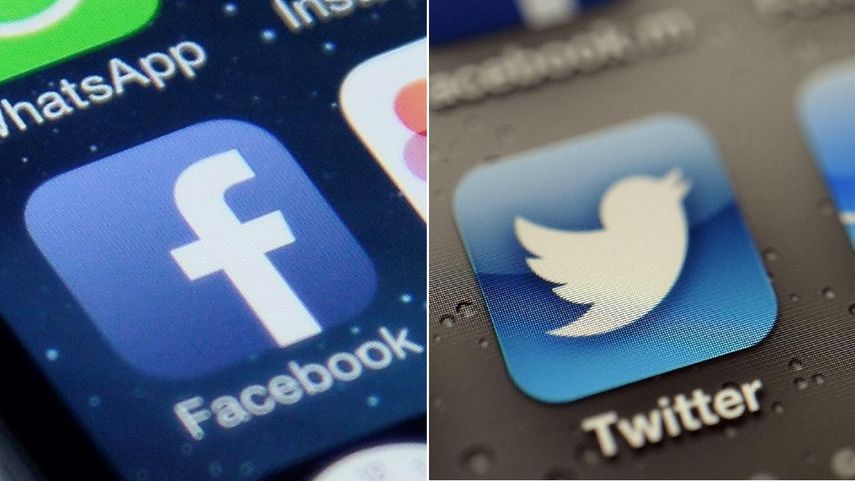 Imágenes de archivo que muestran las aplicaciones de Facebook y Twitter para teléfonos móviles.
