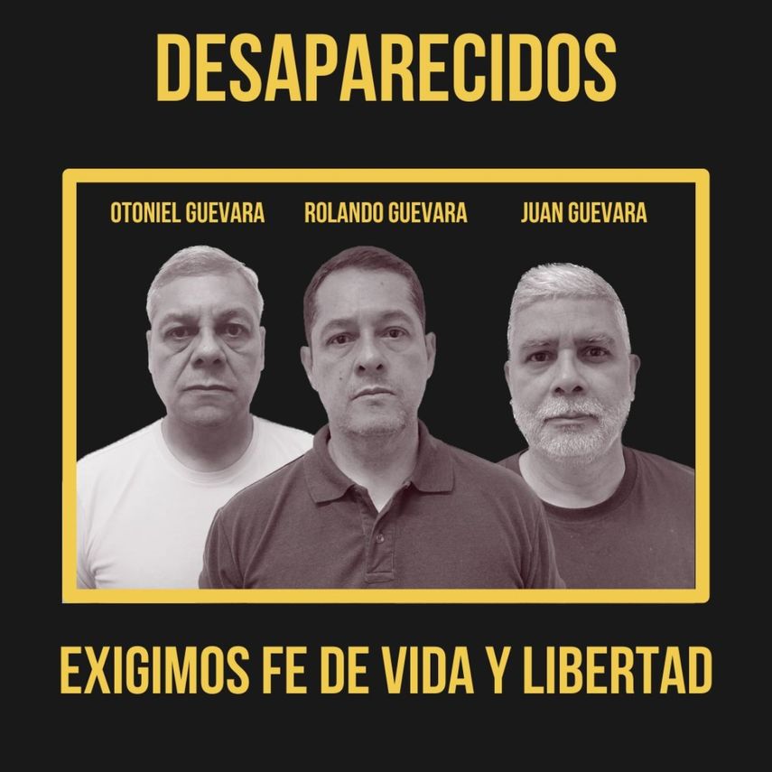 Los hermanos Otoniel y Rolando, y el primo Juan Bautista Guevara, presos políticos en Venezuela por el caso Anderson (2004)