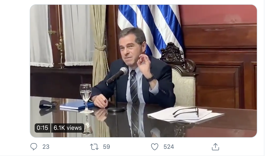 El ministro de Exteriores de Uruguay, Ernesto Talvi.