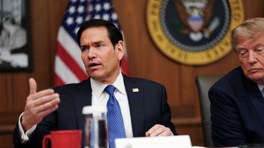El secretario de Estado Marco Rubio en una reunión del gabinete en la Casa Blanca.