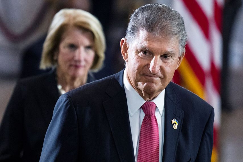El senador Joe Manchin durante un evento en el Capitolio de Estados Unidos, en Washington, el jueves 14 de julio de 2022.&nbsp;