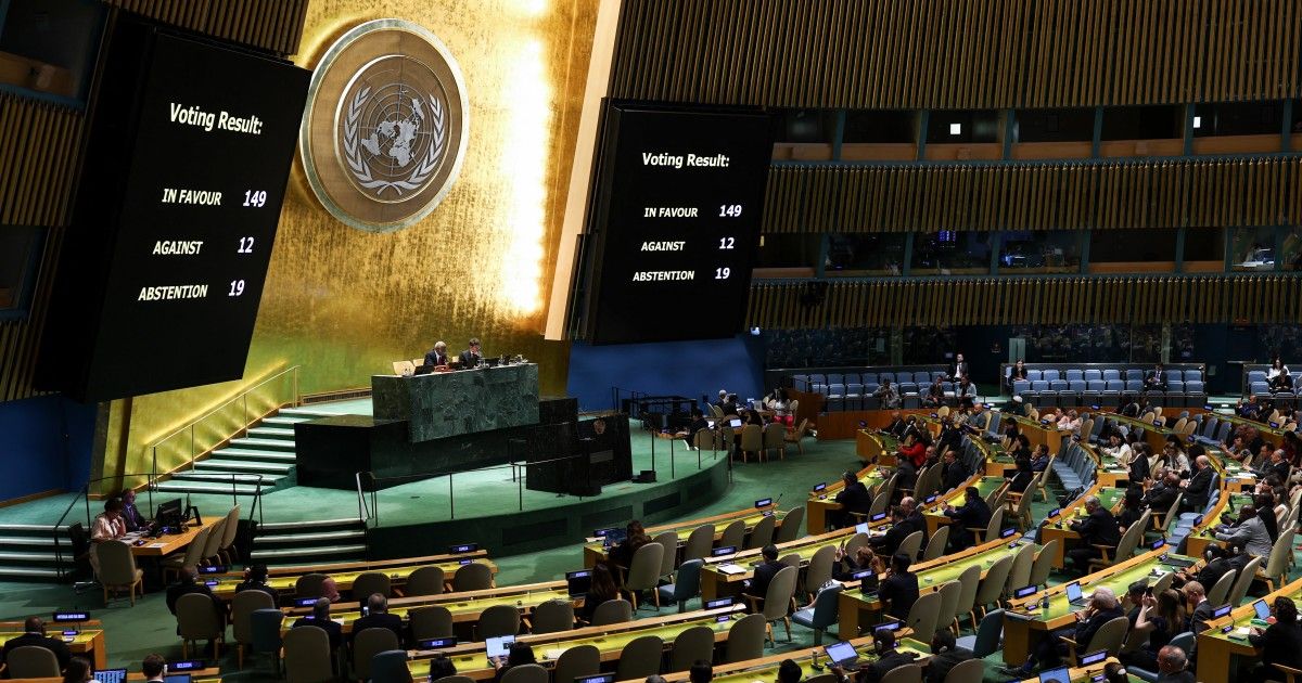 Diecisiete países piden en la ONU desarme de Hamás y creación de Estado palestino