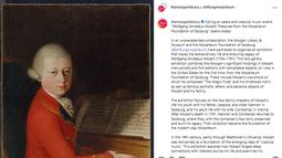 La exhibición Wolfgang Amadeus Mozart: Tesoros de la Fundación Mozarteum de Salzburgo.