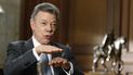 Fotografía de archivo del 25 de junio de 2018 de Juan Manuel Santos, entonces presidente de Colombia, en el Palacio Presidencial, en Bogotá. Fotografía de archivo del 25 de junio de 2018 de Juan Manuel Santos, entonces presidente de Colombia, en el Palacio Presidencial, en Bogotá.