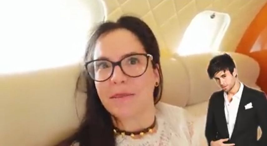 La&nbsp;youtuber&nbsp;cubana&nbsp;Camila&nbsp;Guiribitey en las instalaciones del nuevo avi&oacute;n familiar.&nbsp;