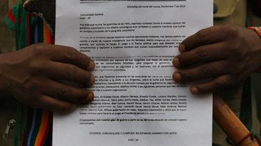 Exigen a las FARC que fijen su posición con respecto al asesinato hace tres días de  dos indígenas 