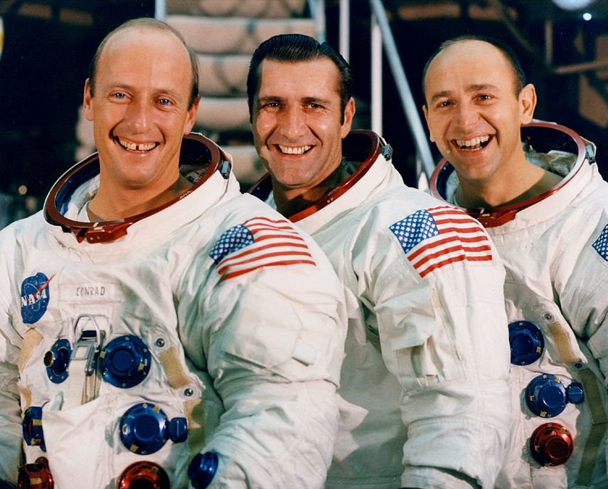 La tripulación del Apolo 12 Charles Conrad, Richard Gordon y Alan Bean.(NASA)