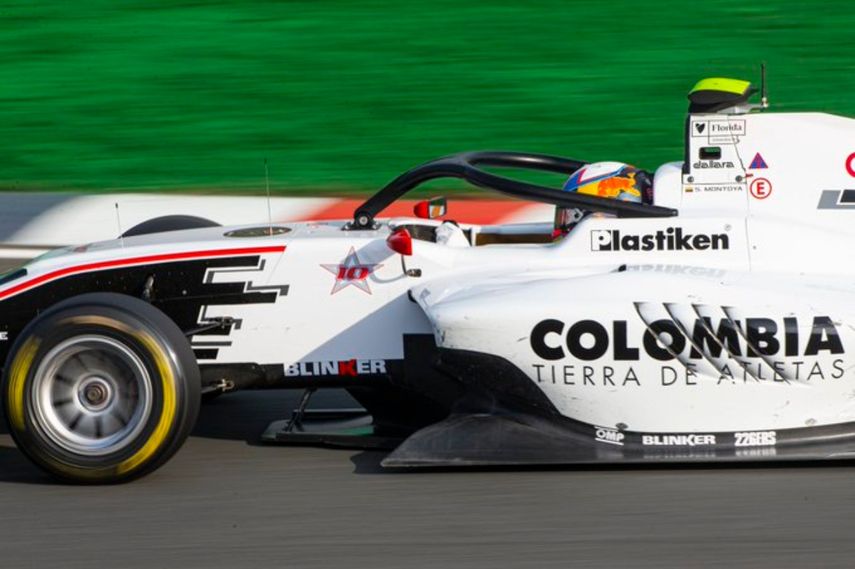 El bólido que condujo Sebastián Montoya en su debut el fin de semana pasado en F3 en el circuito Zandvoort, Holanda.&nbsp;
