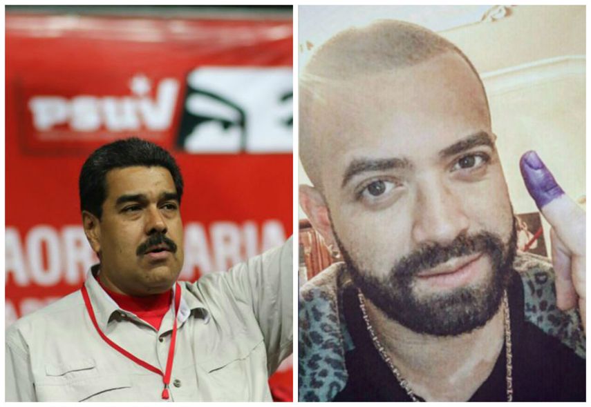 El presidente venezolano Nicolás Maduro y Nacho, del duo Chino y Nacho. ( Instagram/ EFE)