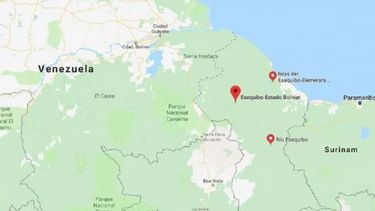 Zona en reclamación de Guyana y Venezuela.