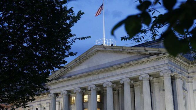 Sede del Departamento del Tesoro de EEUU, en Washington, el 6 de junio de 2019.&nbsp;&nbsp;
