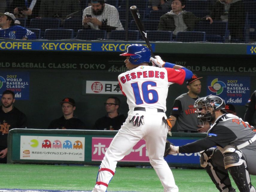 El jardinero cubano Yoelkis Céspedes.