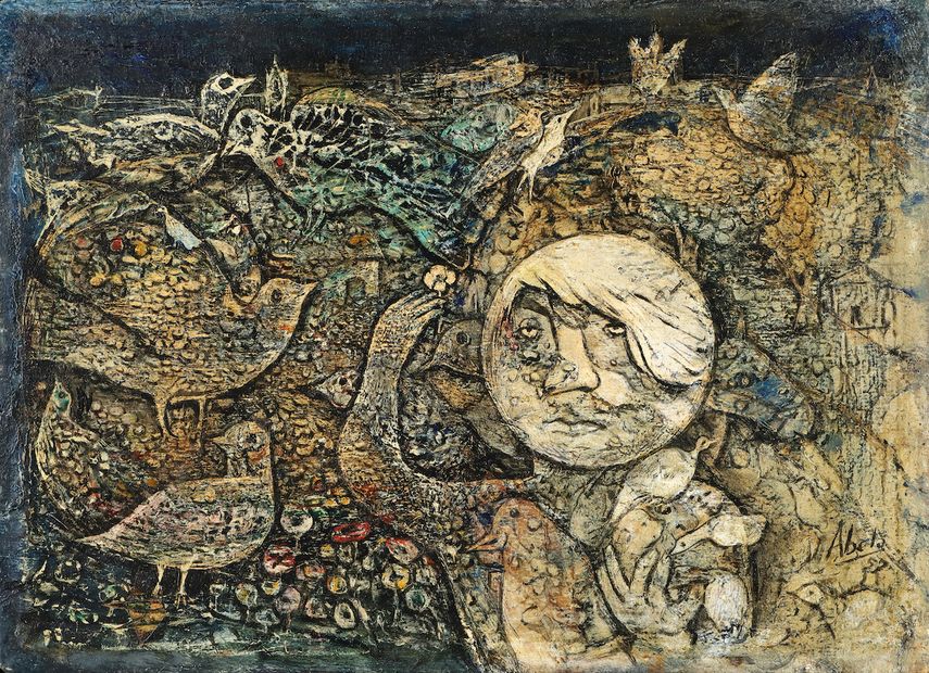 Niño y pájaros 1957.