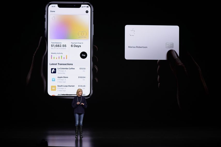 Jennifer Bailey, vicepresidenta de Apple Pay, habla sobre la tarjeta de crédito Apple en un evento en Cupertino, California, el 25 de marzo del 2019.&nbsp;