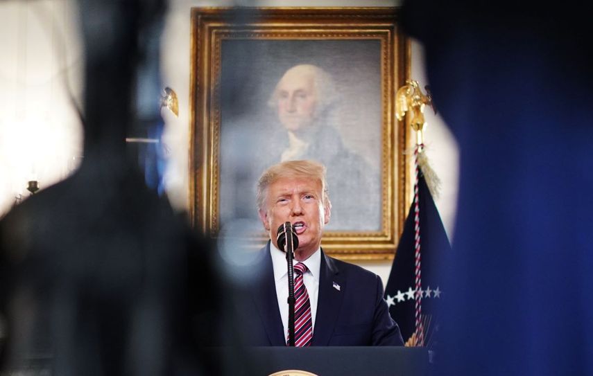 El presidente Donald Trump, habla sobre nombramientos judiciales en la Casa Blanca en Washington, DC. 9 de septiembre de 2020.