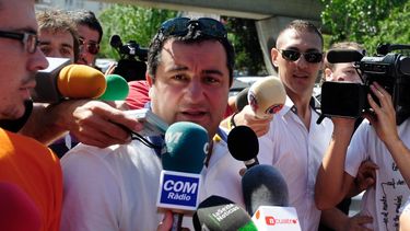 Foto del 26 de agosto del 2010, el agente de jugadores Mino Raiola llega al Camp Nou en Barcelona. El sábado 30 de abril del 2022, Raiola fallece a los 54 años tras una larga enfermedad.&nbsp;