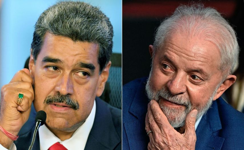 El gobernante de Venezuela, Nicolás Maduro y el mandatario de Brasil Luis Ignacio Lula da Silva.