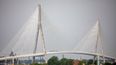 El nuevo puente que une a la ciudad de Detroit en Michigan con Windsor (Ontario).