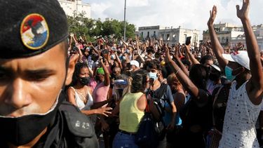 Protesta en Cuba.&nbsp;