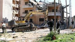 Imagen de uno de los edificios en Beirut impactados por misiles de las fuerzas de Israel en su respuesta a las acciones de Hezbolá. Imagen de uno de los edificios en Beirut impactados por misiles de las fuerzas de Israel en su respuesta a las acciones de Hezbolá.