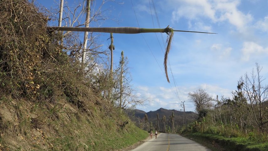 viaducto de la loma La Farola, en&nbsp;Baracoa, el municipio de la provincia cubana de Guantánamo más golpeado por el azote del huracán el pasado 4 de octubre