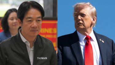 El presidente de Taiwán, Lai Ching-te (izq.), y el presidente estadounidense Donald Trump.&nbsp;