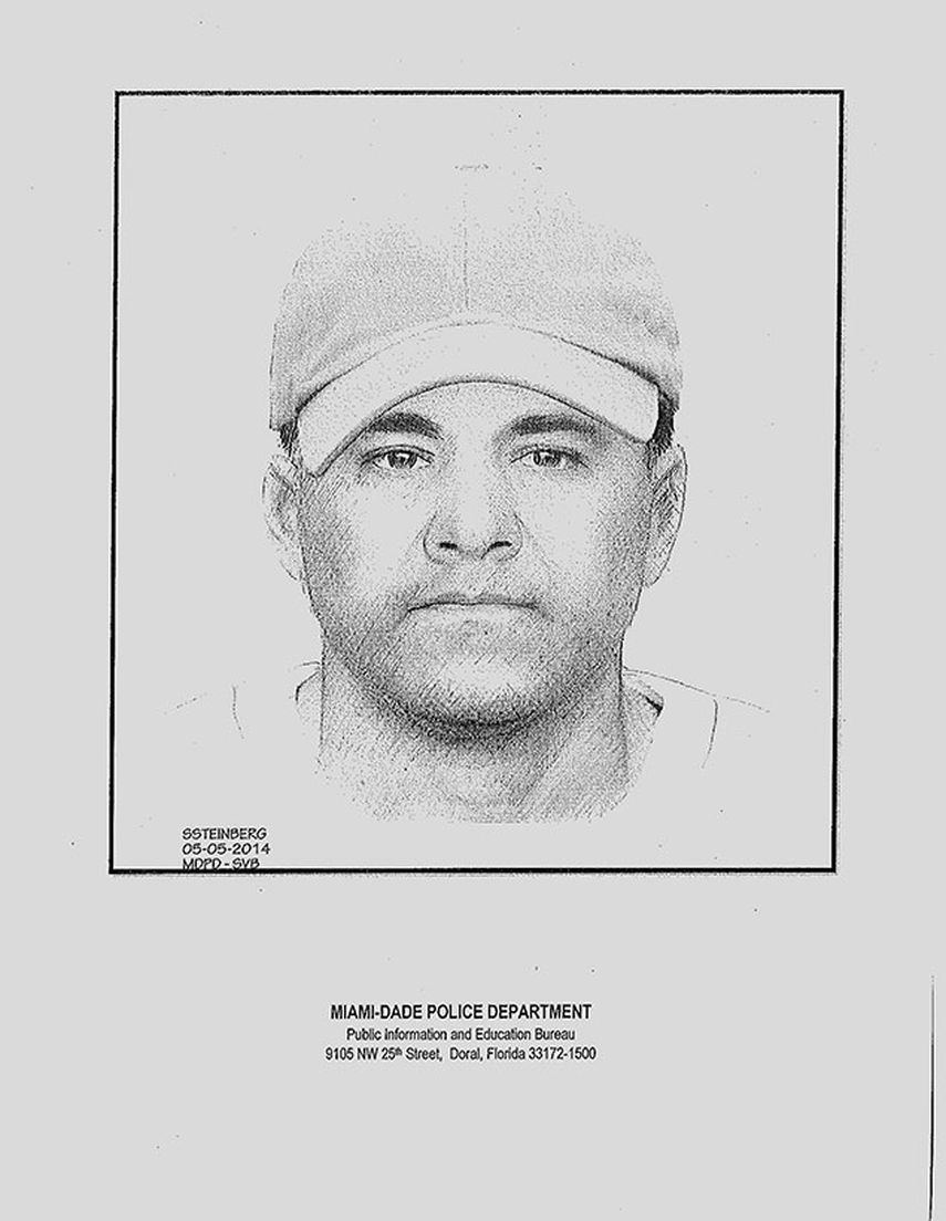 Retrato hablado del sujeto divulgado por la policía.