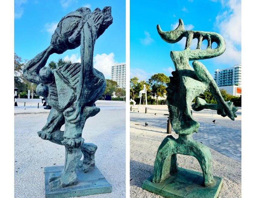 Esculturas del artista Oswaldo Vigas.