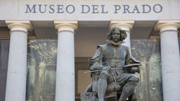 Fachada del Museo del Prado, a 12 de abril de 2024, en Madrid (España).