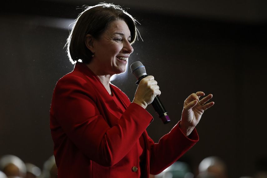   Amy Klobuchar en un evento en Portland, Maine el 29 de febrero del 2020.