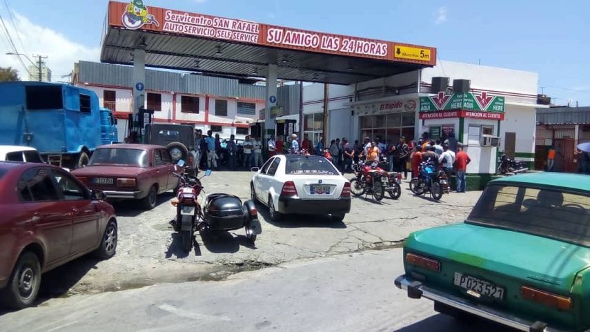 Una gasolinera en Cuba.