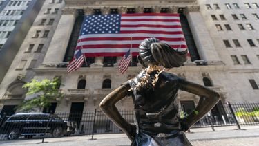 Estatua frente a la sede de la Bolsa de Nueva York.