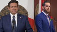 Gobernador Ron DeSantis y Daniel Pérez, presidente de la Cámara de Representantes de Florida 