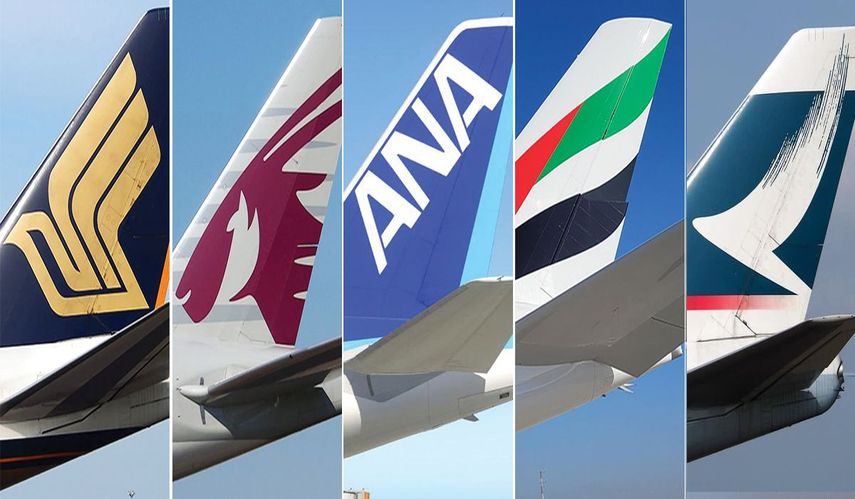 Mejores aerolineas en 2025 según estudio de Skytrax.