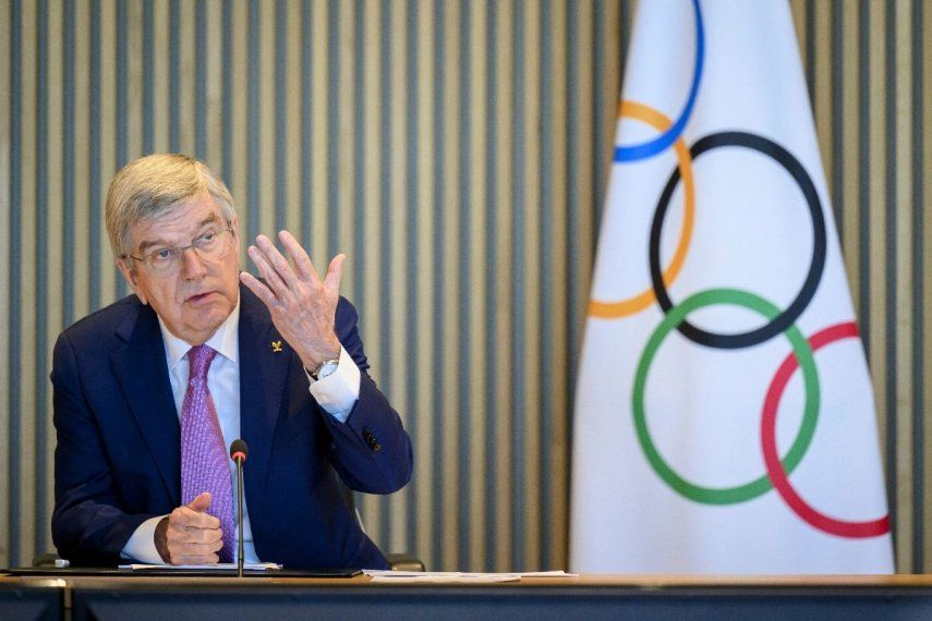 El presidente del COI, Thomas Bach, durante la apertura de la reunión del comité ejecutivo del Comité Olímpico Internacional, el 19 de marzo de 2024, en Lausana, Suiza.&nbsp;