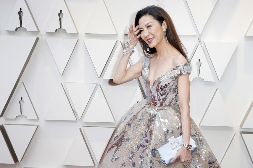 La actriz malasia de origen chino Michelle Yeoh, a su llegada a la pasada edición de la entrega de los premios Oscar.&nbsp;